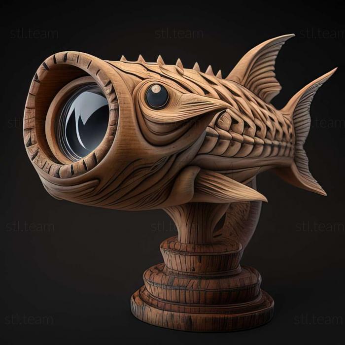 3D model Tiger fish telescope (STL)